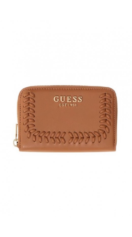 GUESS TATUM SLG MEDIUM ZIP AROUND ΠΟΡΤΟΦΟΛΙ ΓΥΝΑΙΚΕΙΟ CARAMEL