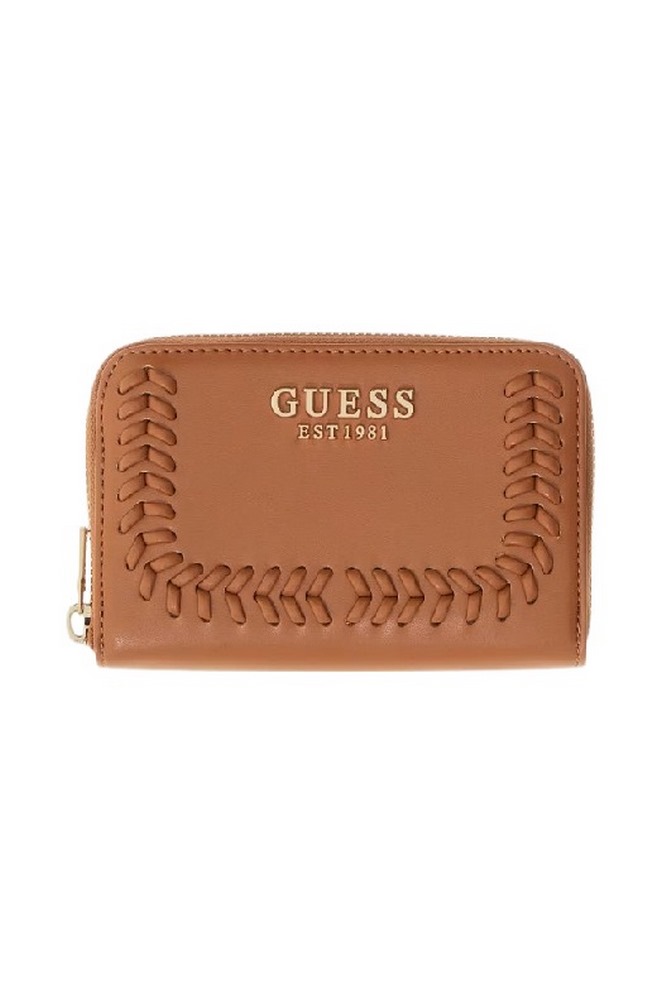 GUESS TATUM SLG MEDIUM ZIP AROUND ΠΟΡΤΟΦΟΛΙ ΓΥΝΑΙΚΕΙΟ CARAMEL