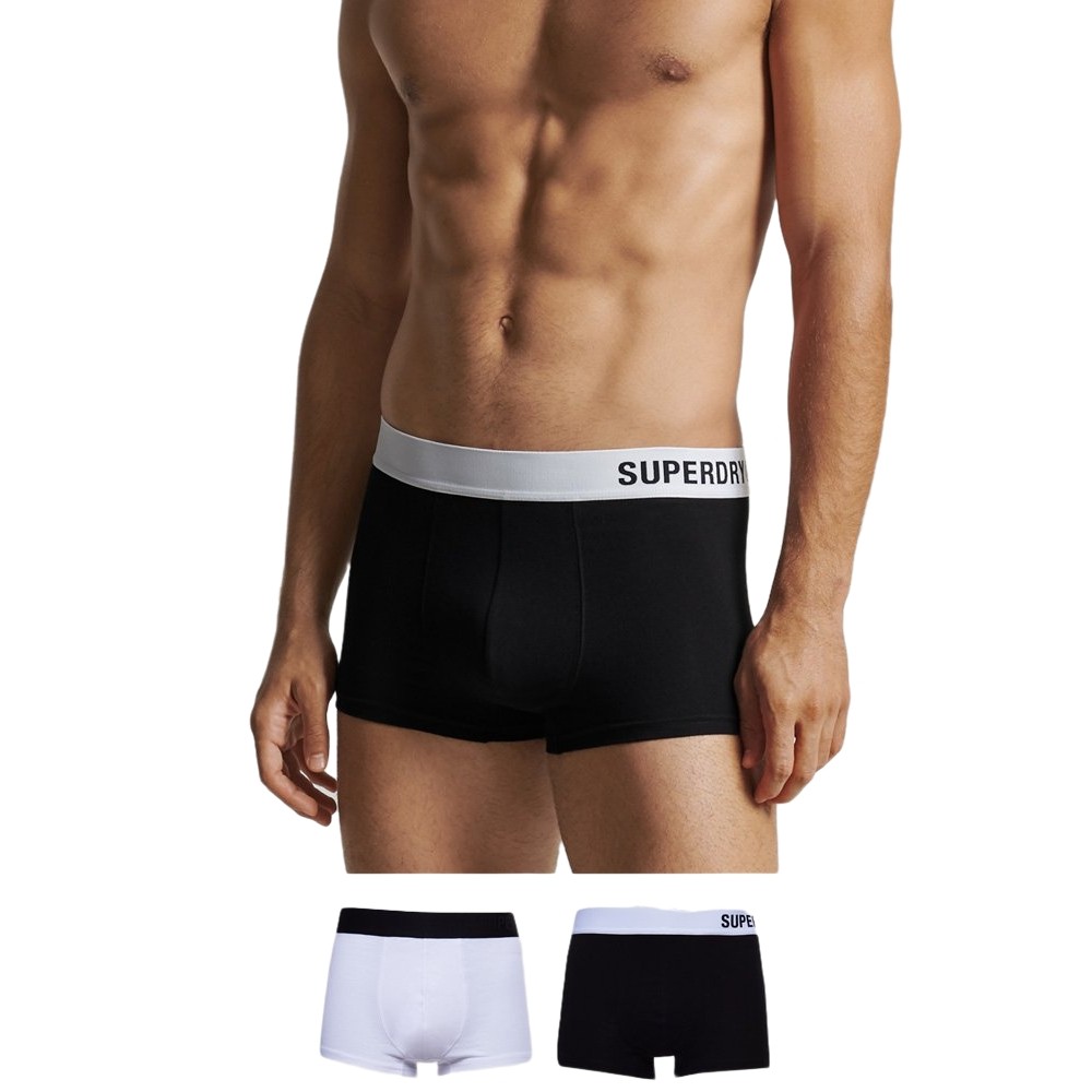 ΕΣΩΡΟΥΧΑ D2 SDRY TRUNK OFFSET DOUBLE PACK ΑΝΔΡΙΚΑ SUPERDRY BLACK/WHITE