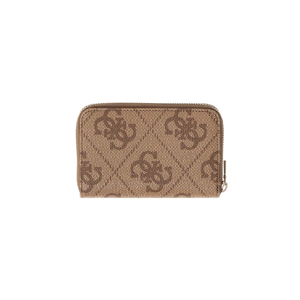 GUESS JANIE LOGO SLG MED ZIP AROUND ΠΟΡΤΟΦΟΛΙ ΓΥΝΑΙΚΕΙΟ LATTE