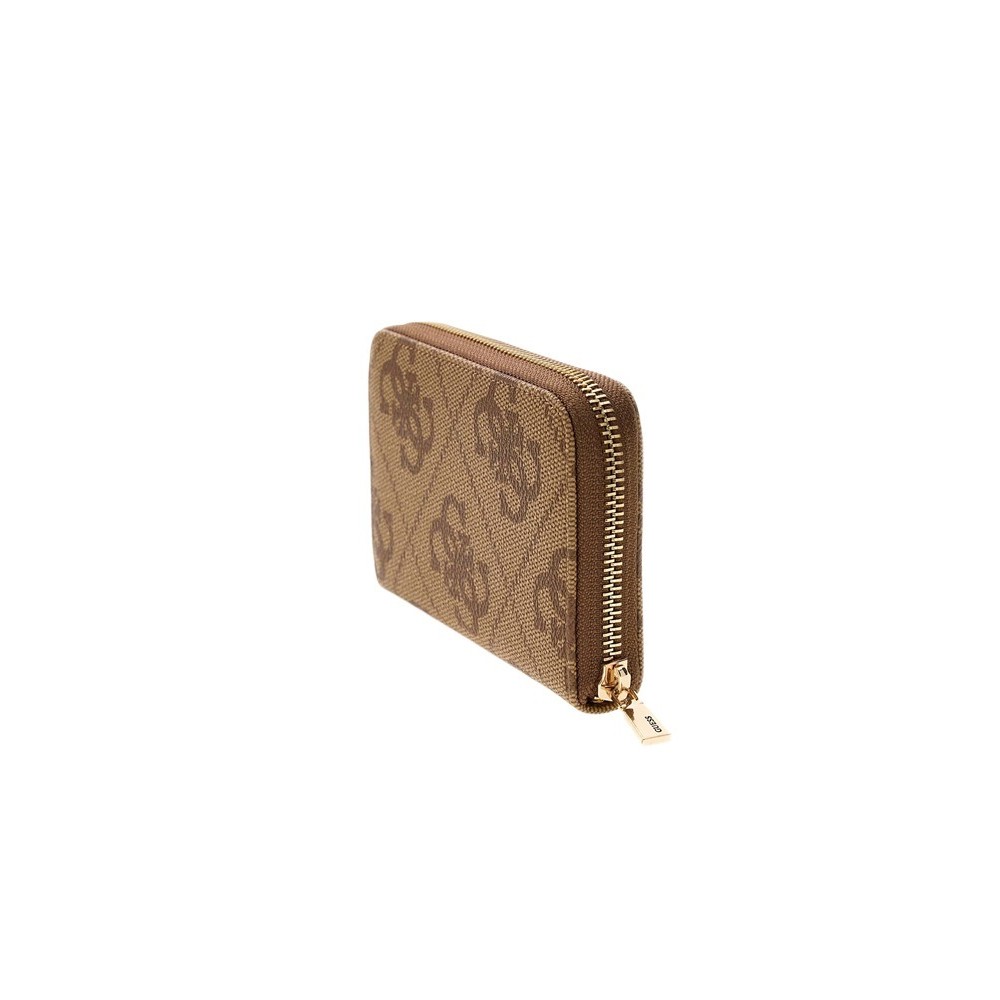 GUESS JANIE LOGO SLG MED ZIP AROUND ΠΟΡΤΟΦΟΛΙ ΓΥΝΑΙΚΕΙΟ LATTE