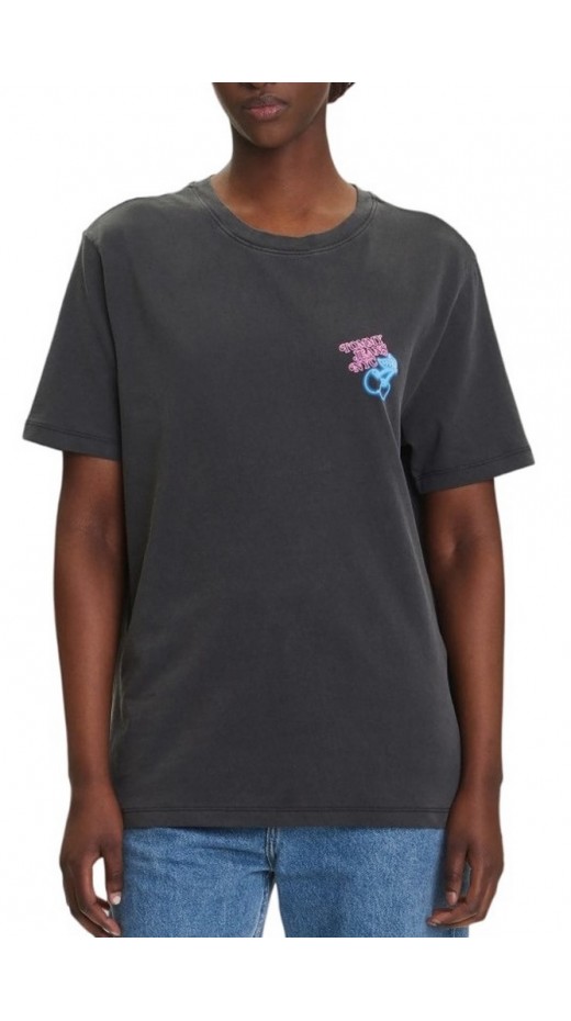 TOMMY JEANS RLX NEON SS TEE EXT T-SHIRT ΜΠΛΟΥΖΑ ΓΥΝΑΙΚΕΙΑ WASHED BLACK