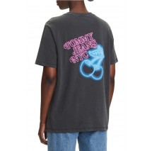 TOMMY JEANS RLX NEON SS TEE EXT T-SHIRT ΜΠΛΟΥΖΑ ΓΥΝΑΙΚΕΙΑ WASHED BLACK