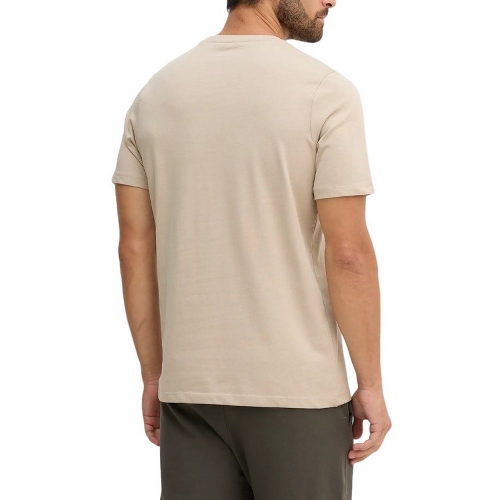 GUESS CN PATCH TEE T-SHIRT ΜΠΛΟΥΖΑ ΑΝΔΡΙΚΗ BEIGE