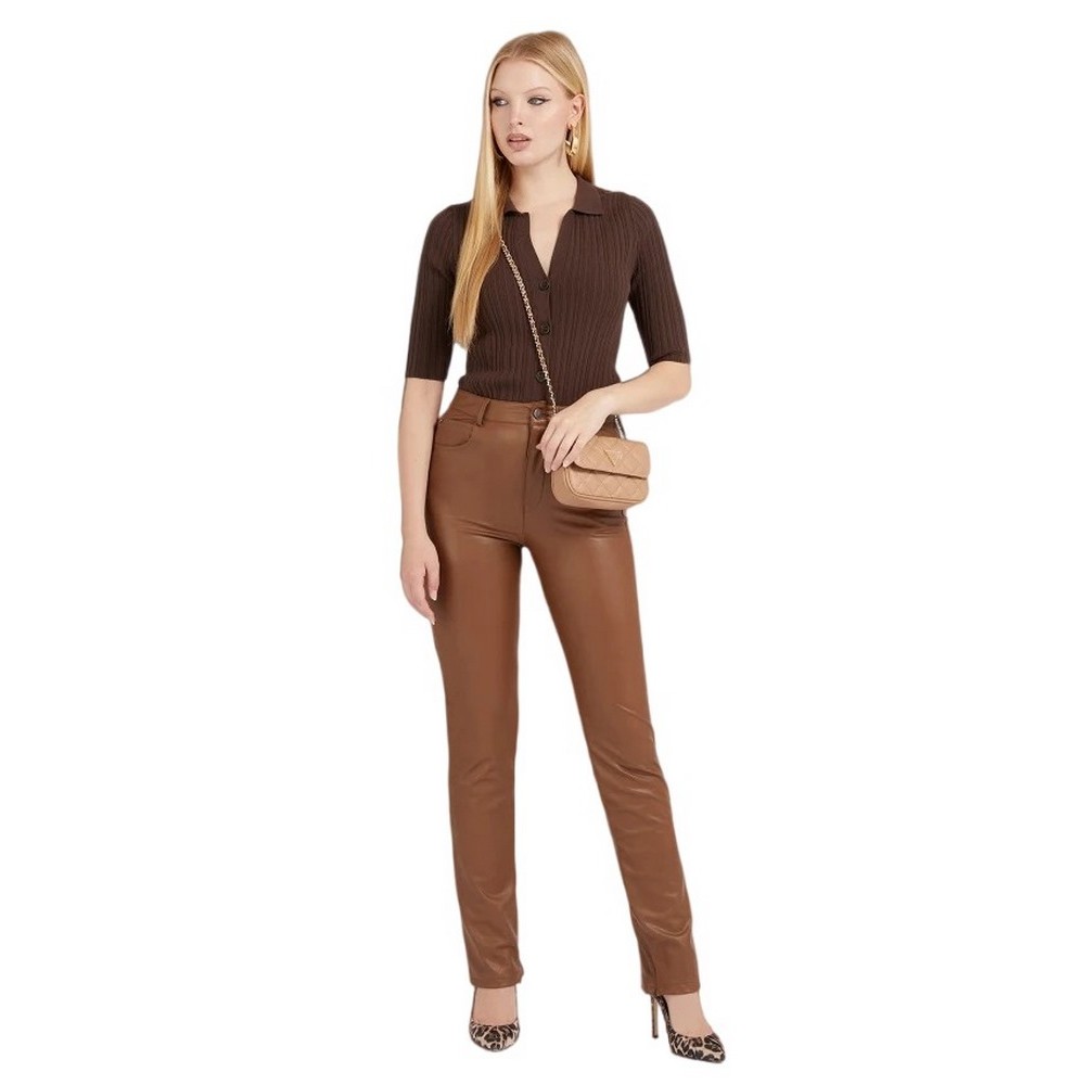 ΠΑΝΤΕΛΟΝΙ CAROLINE PANTS ΓΥΝΑΙΚΕΙΟ GUESS BROWN