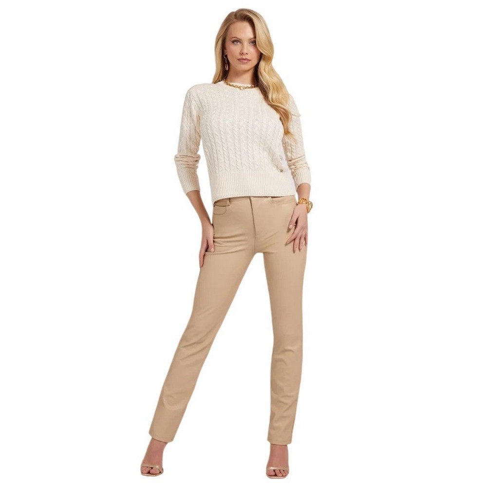 ΠΑΝΤΕΛΟΝΙ CAROLINE PANTS ΓΥΝΑΙΚΕΙΟ GUESS BEIGE
