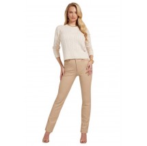 ΠΑΝΤΕΛΟΝΙ CAROLINE PANTS ΓΥΝΑΙΚΕΙΟ GUESS BEIGE