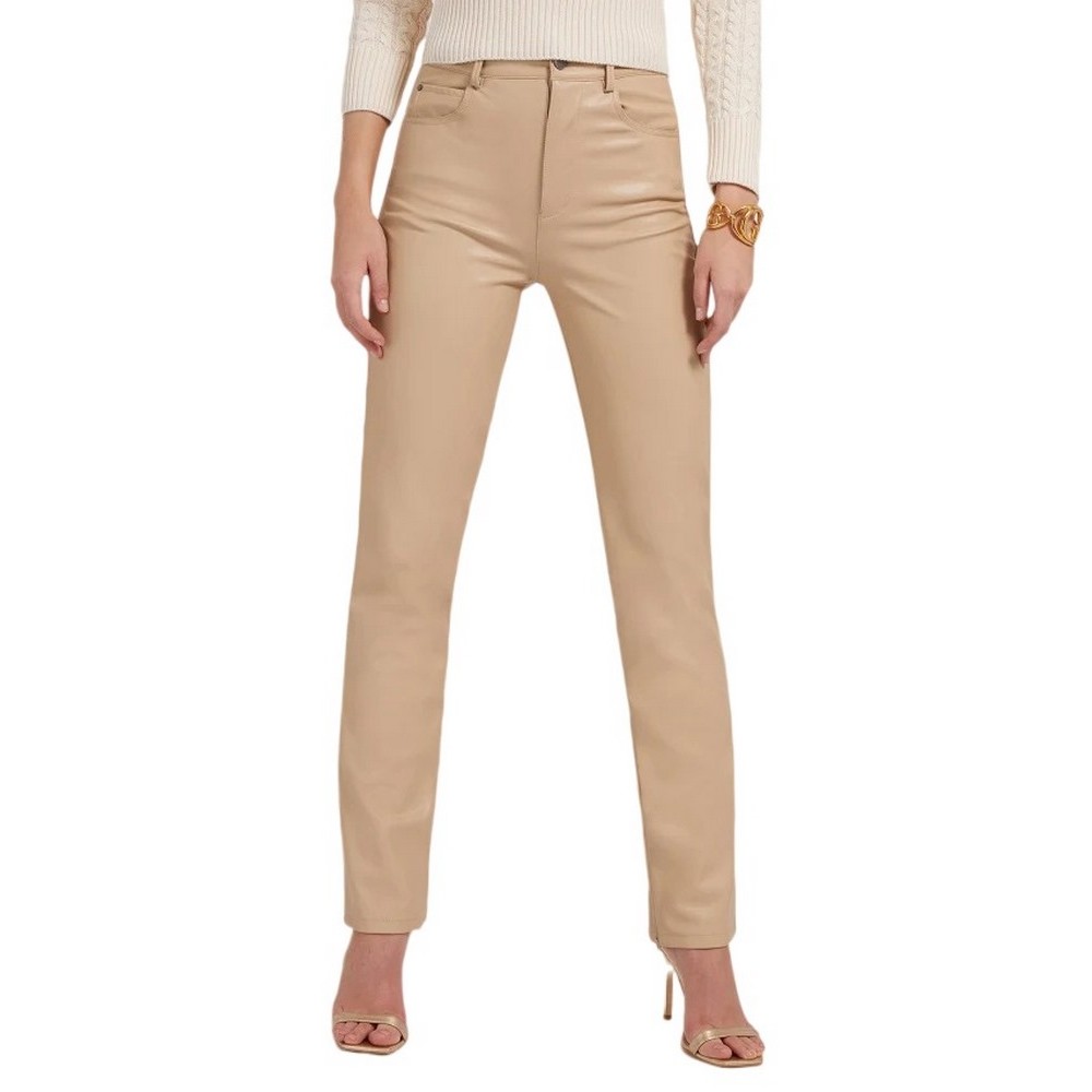ΠΑΝΤΕΛΟΝΙ CAROLINE PANTS ΓΥΝΑΙΚΕΙΟ GUESS BEIGE