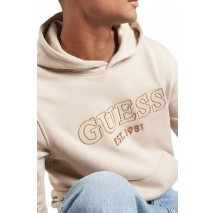 GUESS BEAU HOODIE SWEATSHIRT ΦΟΥΤΕΡ ΑΝΔΡΙΚΟ BEIGE
