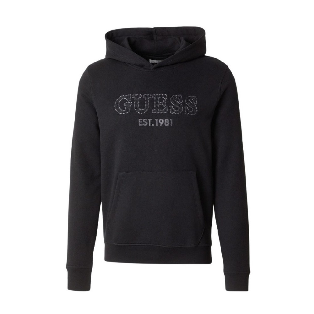 GUESS BEAU HOODIE SWEATSHIRT ΦΟΥΤΕΡ ΑΝΔΡΙΚΟ BLACK