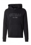 GUESS BEAU HOODIE SWEATSHIRT ΦΟΥΤΕΡ ΑΝΔΡΙΚΟ BLACK