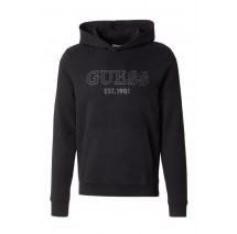 GUESS BEAU HOODIE SWEATSHIRT ΦΟΥΤΕΡ ΑΝΔΡΙΚΟ BLACK