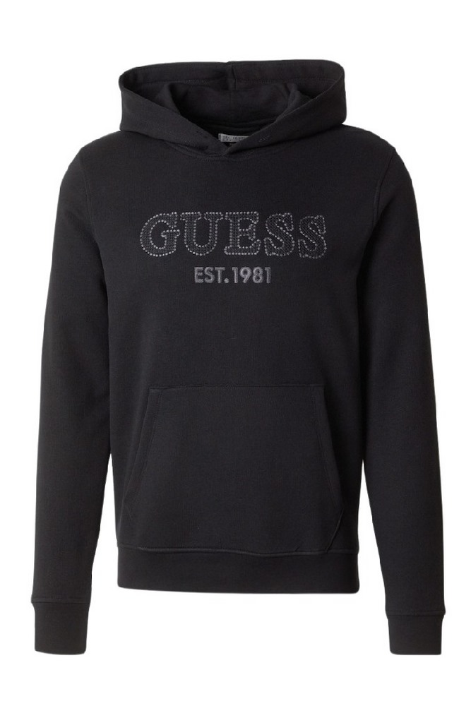 GUESS BEAU HOODIE SWEATSHIRT ΦΟΥΤΕΡ ΑΝΔΡΙΚΟ BLACK