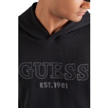 GUESS BEAU HOODIE SWEATSHIRT ΦΟΥΤΕΡ ΑΝΔΡΙΚΟ BLACK