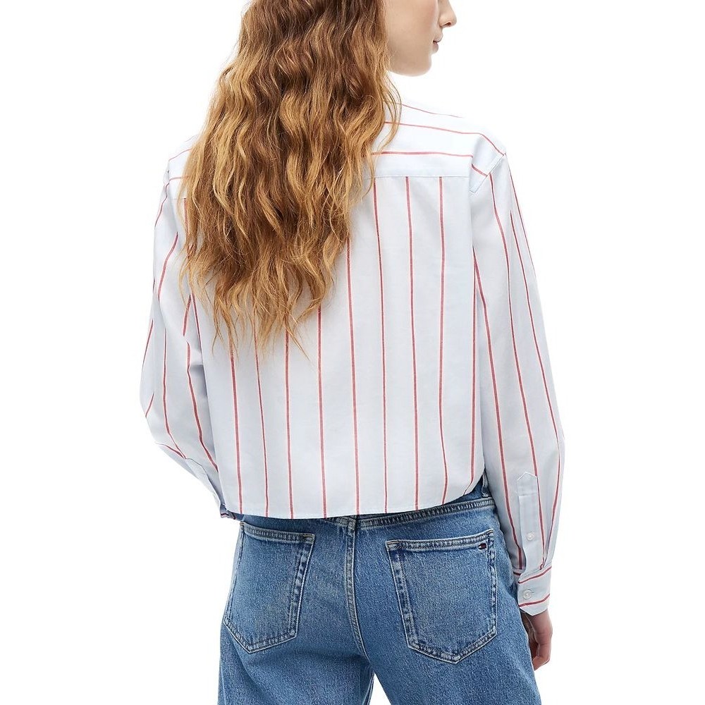 TOMMY JEANS RLX CROP SHIRT ΠΟΥΚΑΜΙΣΟ ΓΥΝΑΙΚΕΙΟ CIEL