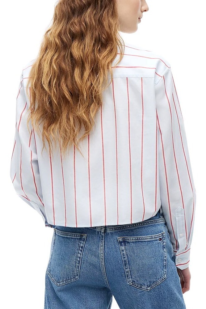 TOMMY JEANS RLX CROP SHIRT ΠΟΥΚΑΜΙΣΟ ΓΥΝΑΙΚΕΙΟ CIEL
