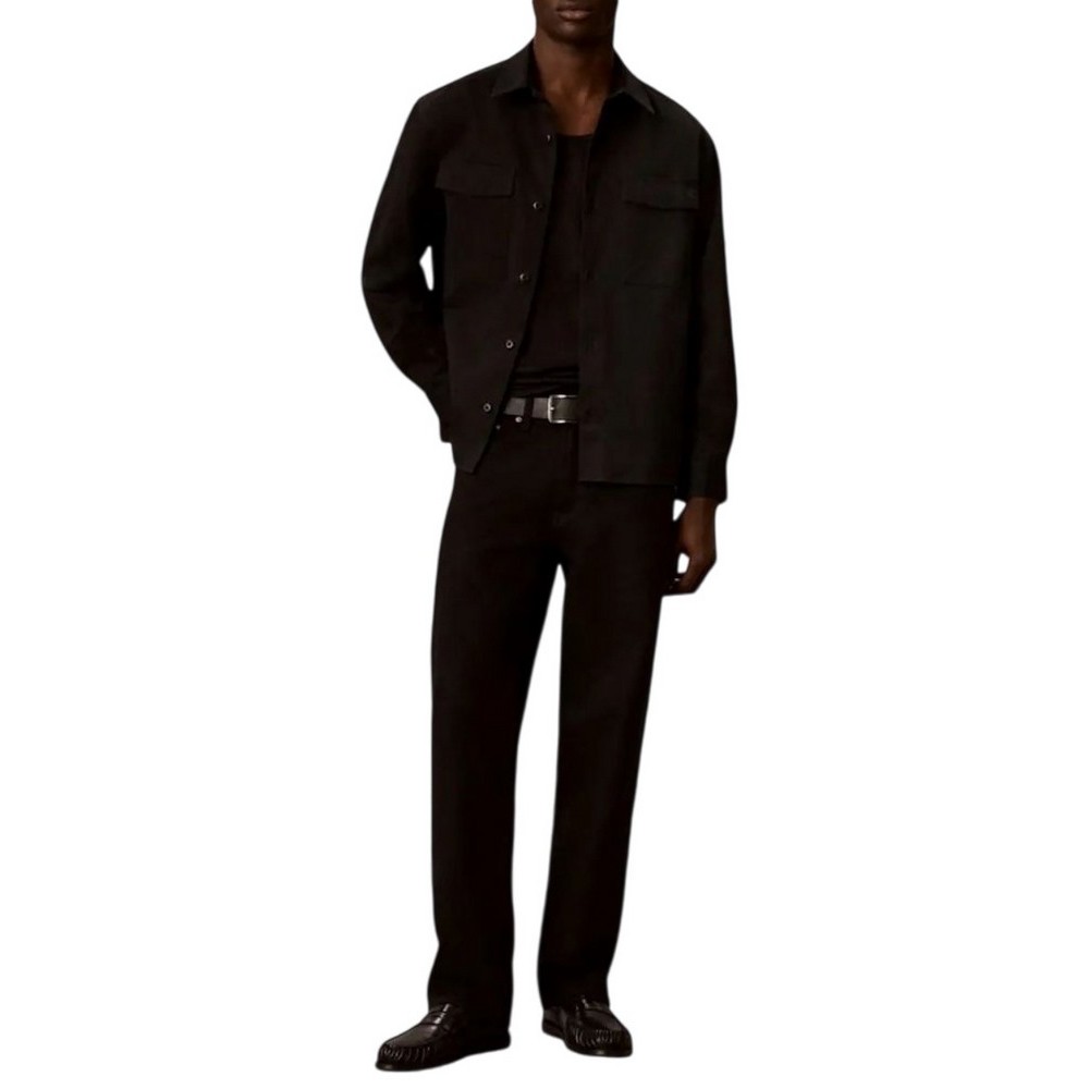 CALVIN KLEIN JEANS UTILITY CHINO RELAXED OVERSHIRT ΠΟΥΚΑΜΙΣΟ ΑΝΔΡΙΚΟ BLACK