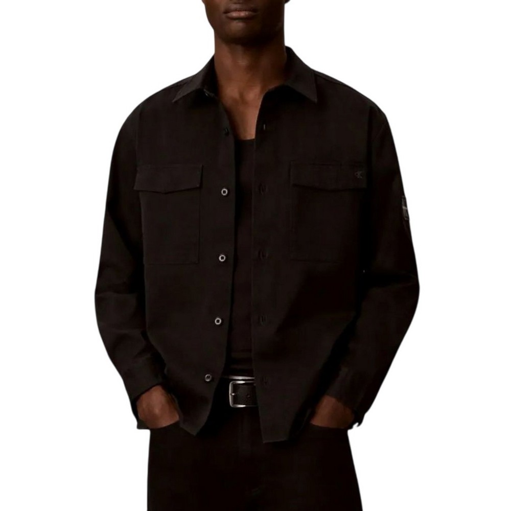 CALVIN KLEIN JEANS UTILITY CHINO RELAXED OVERSHIRT ΠΟΥΚΑΜΙΣΟ ΑΝΔΡΙΚΟ BLACK