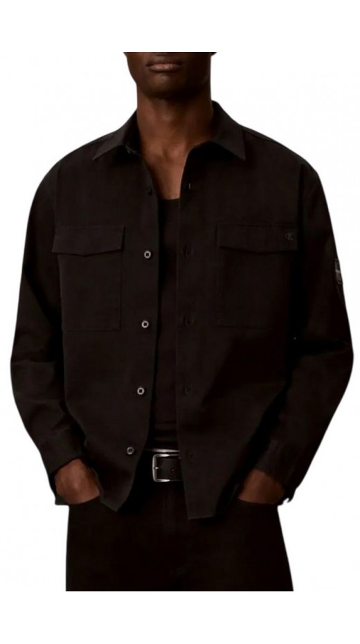 CALVIN KLEIN JEANS UTILITY CHINO RELAXED OVERSHIRT ΠΟΥΚΑΜΙΣΟ ΑΝΔΡΙΚΟ BLACK