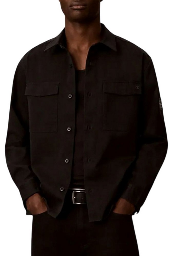 CALVIN KLEIN JEANS UTILITY CHINO RELAXED OVERSHIRT ΠΟΥΚΑΜΙΣΟ ΑΝΔΡΙΚΟ BLACK