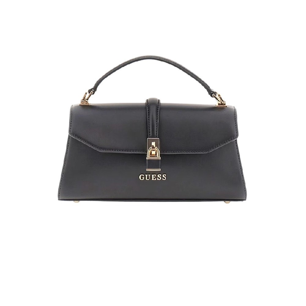 GUESS QUEENSLAND TOP HANDLE FLAP ΤΣΑΝΤΑ ΓΥΝΑΙΚΕΙΑ BLACK