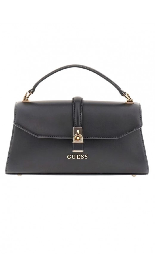 GUESS QUEENSLAND TOP HANDLE FLAP ΤΣΑΝΤΑ ΓΥΝΑΙΚΕΙΑ BLACK