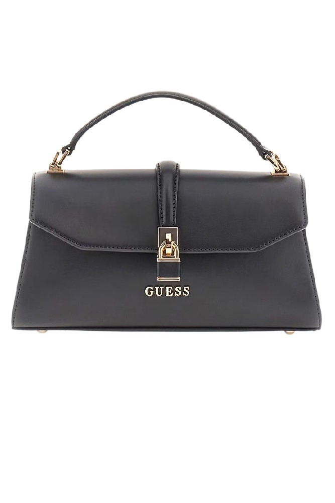 GUESS QUEENSLAND TOP HANDLE FLAP ΤΣΑΝΤΑ ΓΥΝΑΙΚΕΙΑ BLACK