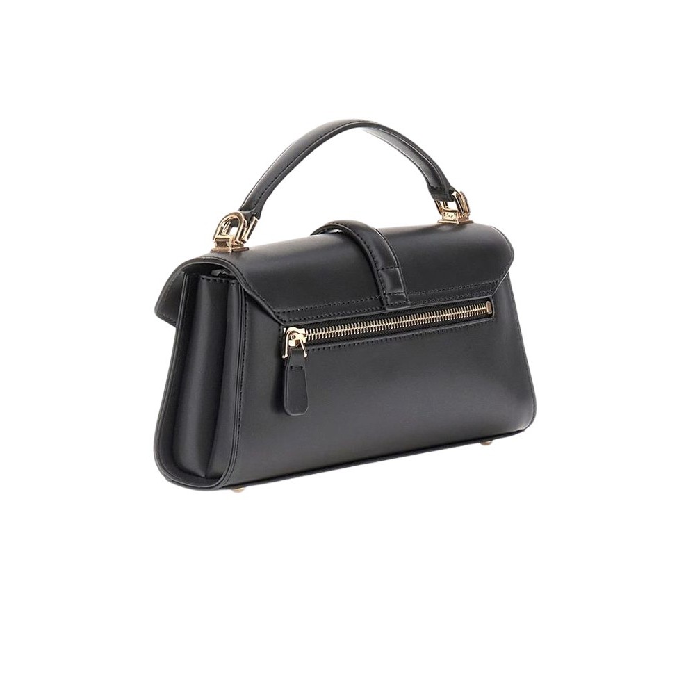 GUESS QUEENSLAND TOP HANDLE FLAP ΤΣΑΝΤΑ ΓΥΝΑΙΚΕΙΑ BLACK