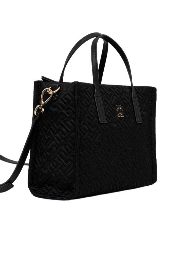 TOMMY HILFIGER CITY MINI TOTE MONO NYLON ΤΣΑΝΤΑ ΓΥΝΑΙΚΕΙΑ BLACK