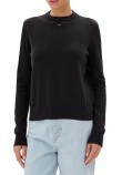 TOMMY JEANS ESSENTIAL CREW SWEATER EXT ΜΠΛΟΥΖΑ ΠΛΕΚΤΗ ΓΥΝΑΙΚΕΙΑ BLACK
