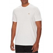 CALVIN KLEIN JEANS BADGE 30S JERSEY CLASSIC TEE T-SHIRT ΜΠΛΟΥΖΑ ΑΝΔΡΙΚΗ WHITE