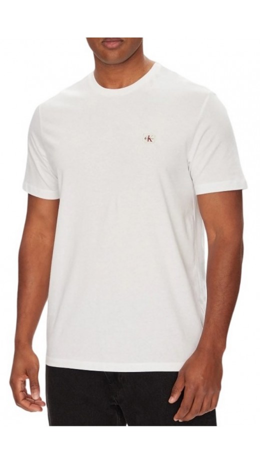 CALVIN KLEIN JEANS BADGE 30S JERSEY CLASSIC TEE T-SHIRT ΜΠΛΟΥΖΑ ΑΝΔΡΙΚΗ WHITE