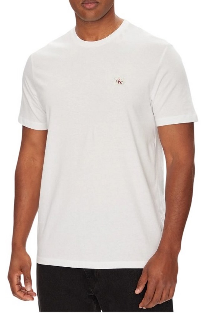 CALVIN KLEIN JEANS BADGE 30S JERSEY CLASSIC TEE T-SHIRT ΜΠΛΟΥΖΑ ΑΝΔΡΙΚΗ WHITE