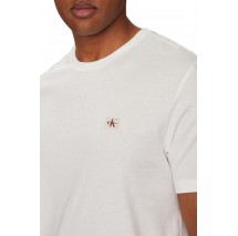 CALVIN KLEIN JEANS BADGE 30S JERSEY CLASSIC TEE T-SHIRT ΜΠΛΟΥΖΑ ΑΝΔΡΙΚΗ WHITE