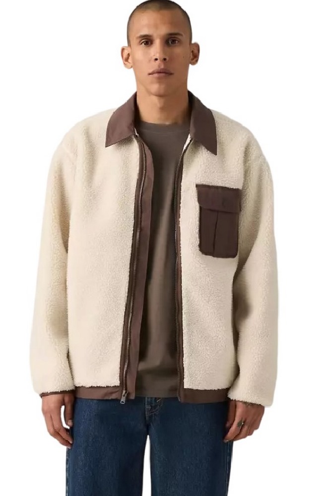 LEVIS® JOONIE SHERPA JACKET ΜΠΟΥΦΑΝ ΑΝΔΡΙΚΟ ECRU
