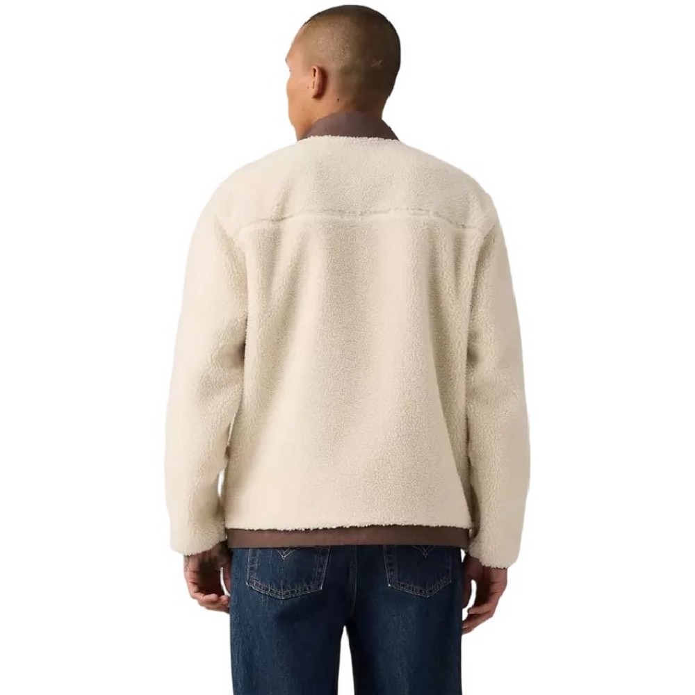 LEVIS JOONIE SHERPA JACKET ΜΠΟΥΦΑΝ ΑΝΔΡΙΚΟ ECRU