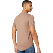 CALVIN KLEIN JEANS BADGE TURN UP SLEEVE  T-SHIRT ΑΝΤΡΙΚΟ BROWN