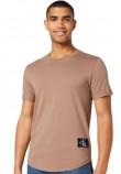 CALVIN KLEIN JEANS BADGE TURN UP SLEEVE  T-SHIRT ΑΝΤΡΙΚΟ BROWN