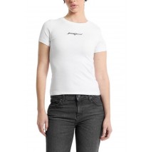 GUESS JEANS SL CN EMBRO SLIM RIB TEE ΜΠΛΟΥΖΑ ΓΥΝΑΙΚΕΙΑ WHITE