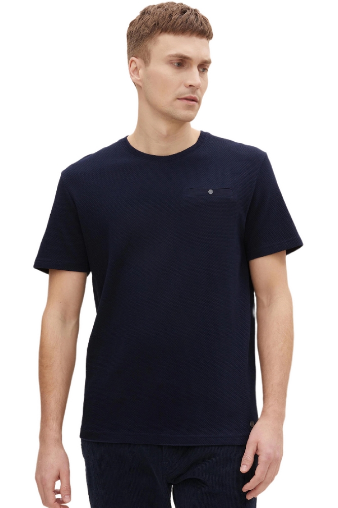 T-SHIRT TEXTURED ΑΝΔΡΙΚΟ TOM TAILOR NAVY