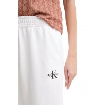 CALVIN KLEIN JEANS MONOLOGO FRENCH TERRY JOGGER ΦΟΡΜΑ ΠΑΝΤΕΛΟΝΙ ΓΥΝΑΙΚΕΙΟ WHITE