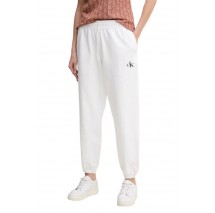 CALVIN KLEIN JEANS MONOLOGO FRENCH TERRY JOGGER ΦΟΡΜΑ ΠΑΝΤΕΛΟΝΙ ΓΥΝΑΙΚΕΙΟ WHITE
