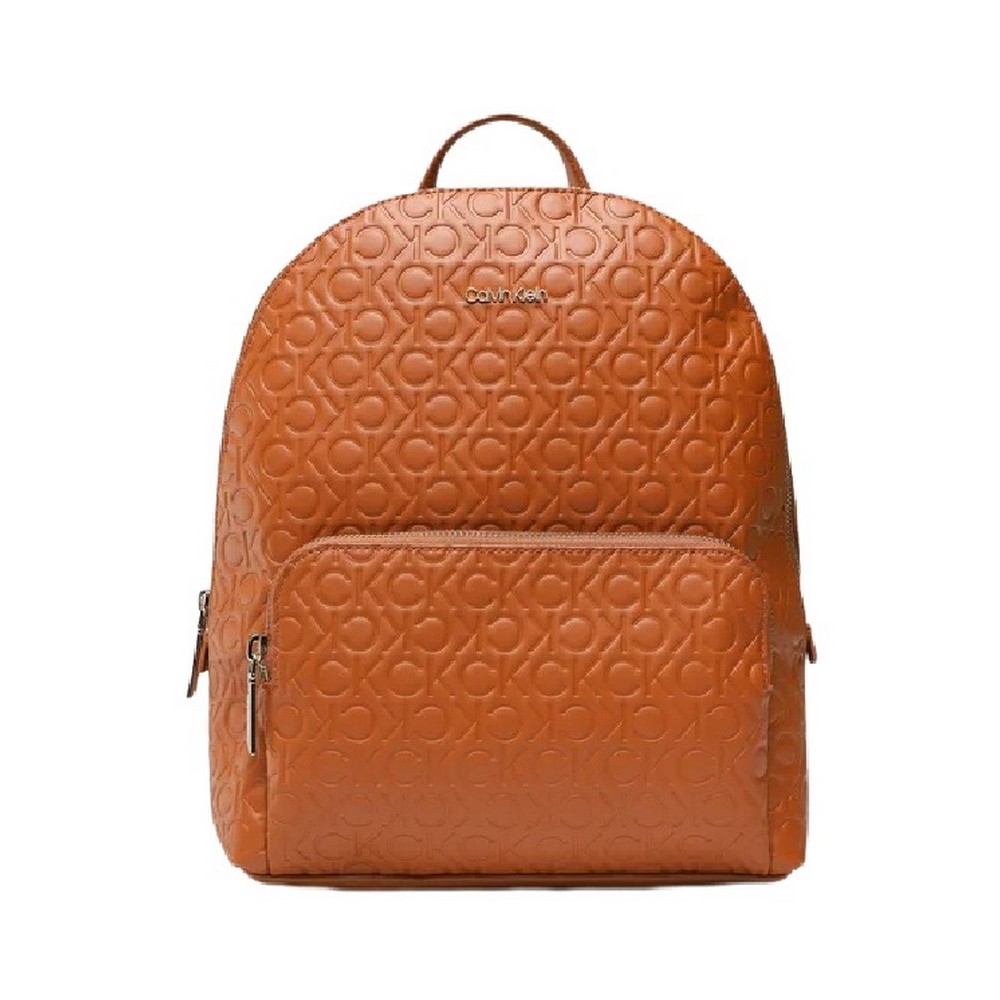 CALVIN KLEIN JEANS CK MUST CAMPUS BACKPACK EMBOSSED ΤΣΑΝΤΑ ΓΥΝΑΙΚΕΙΑ TAN