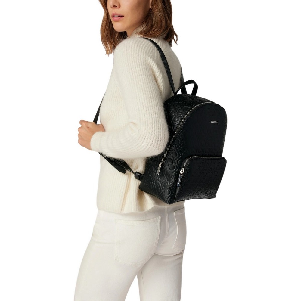 CALVIN KLEIN JEANS CK MUST CAMPUS BACKPACK EMBOSSED ΤΣΑΝΤΑ ΓΥΝΑΙΚΕΙΑ BLACK