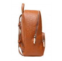 CALVIN KLEIN JEANS CK MUST CAMPUS BACKPACK EMBOSSED ΤΣΑΝΤΑ ΓΥΝΑΙΚΕΙΑ TAN