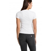 GUESS JEANS  CN EMBRO SLIM ΜΠΛΟΥΖΑ ΓΥΝΑΙΚΕΙΑ WHITE