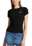 GUESS JEANS  CN EMBRO SLIM ΜΠΛΟΥΖΑ ΓΥΝΑΙΚΕΙΑ BLACK