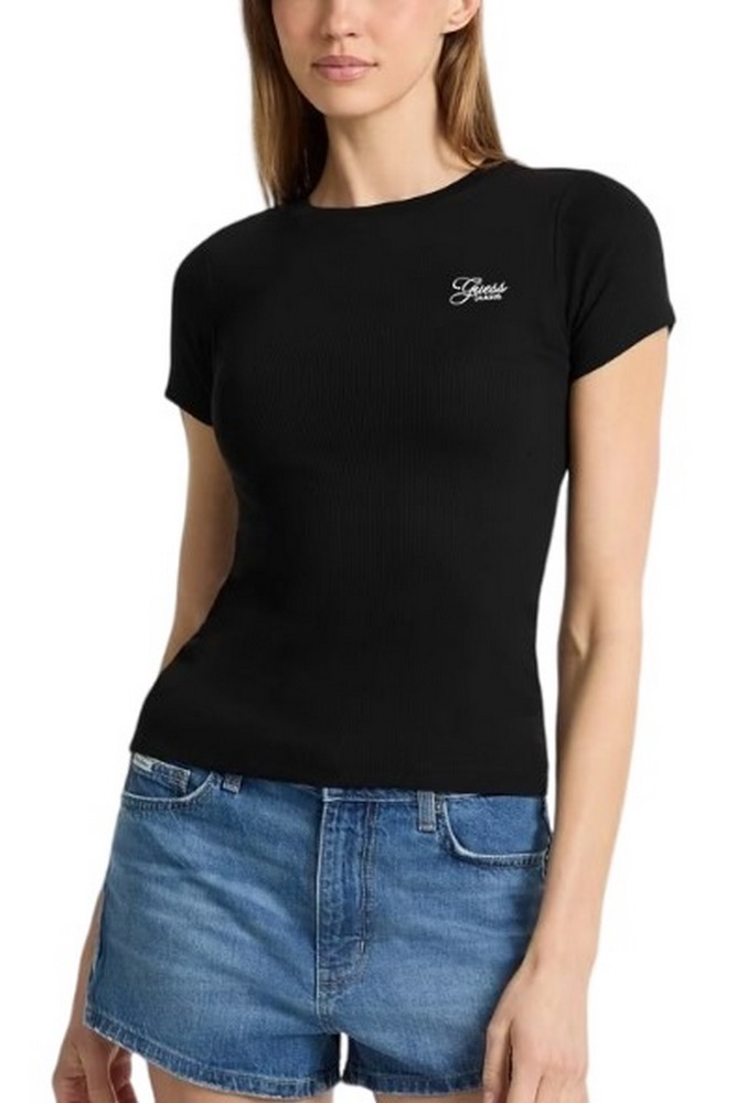 GUESS JEANS  CN EMBRO SLIM ΜΠΛΟΥΖΑ ΓΥΝΑΙΚΕΙΑ BLACK