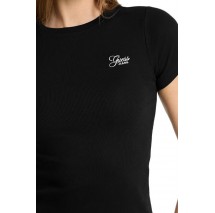 GUESS JEANS  CN EMBRO SLIM ΜΠΛΟΥΖΑ ΓΥΝΑΙΚΕΙΑ BLACK