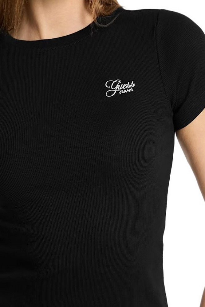 GUESS JEANS  CN EMBRO SLIM ΜΠΛΟΥΖΑ ΓΥΝΑΙΚΕΙΑ BLACK